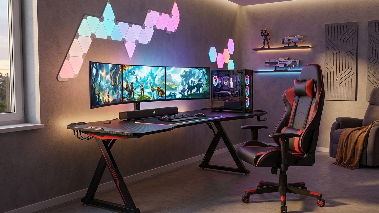 Jakie oświetlenie i dodatki budują klimat profesjonalnego stanowiska gamingowego?