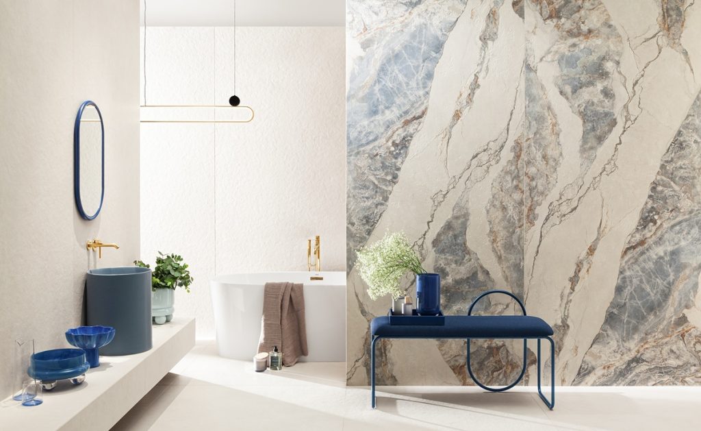 Nowoczesna faktura płytek łazienkowych – inspiracje z kolekcji River Cliff