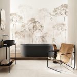 Modne faktury płytek 2026 – kolekcja Travertigo w nowoczesnej łazience